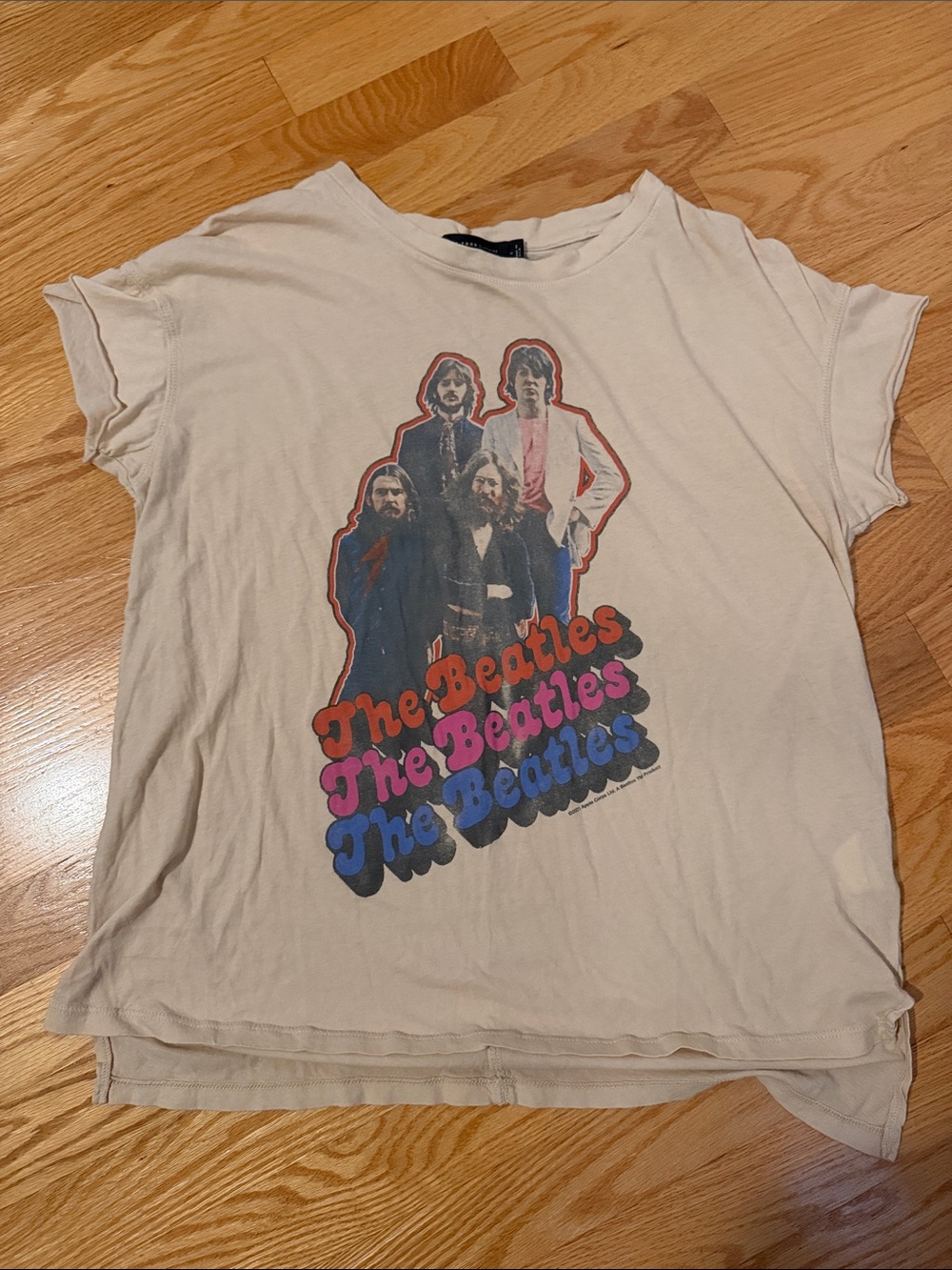 Junk Food Clothing Cream Beatles Short Sleeve Graphic Tee
